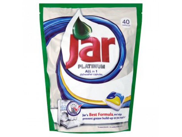 Jar All in 1 Platinum Капсулы для автоматических посудомоечных машин 40 шт, 674 г